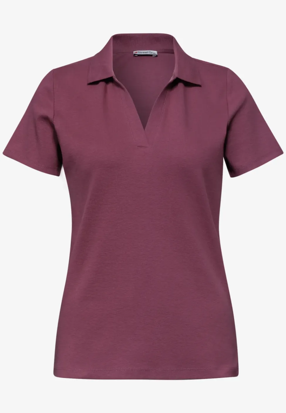 Poloshirt met korte mouwen en gespleten hals