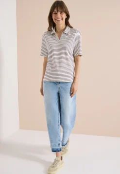 Poloshirt met korte mouwen en strepen