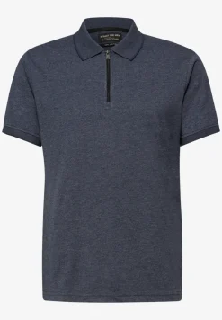 Poloshirt met korte mouwen in een gemêleerde look