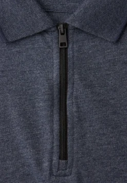 Poloshirt met korte mouwen in een gemêleerde look