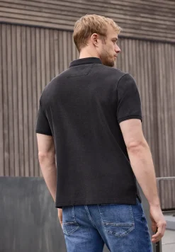 Poloshirt met korte mouwen en structuur