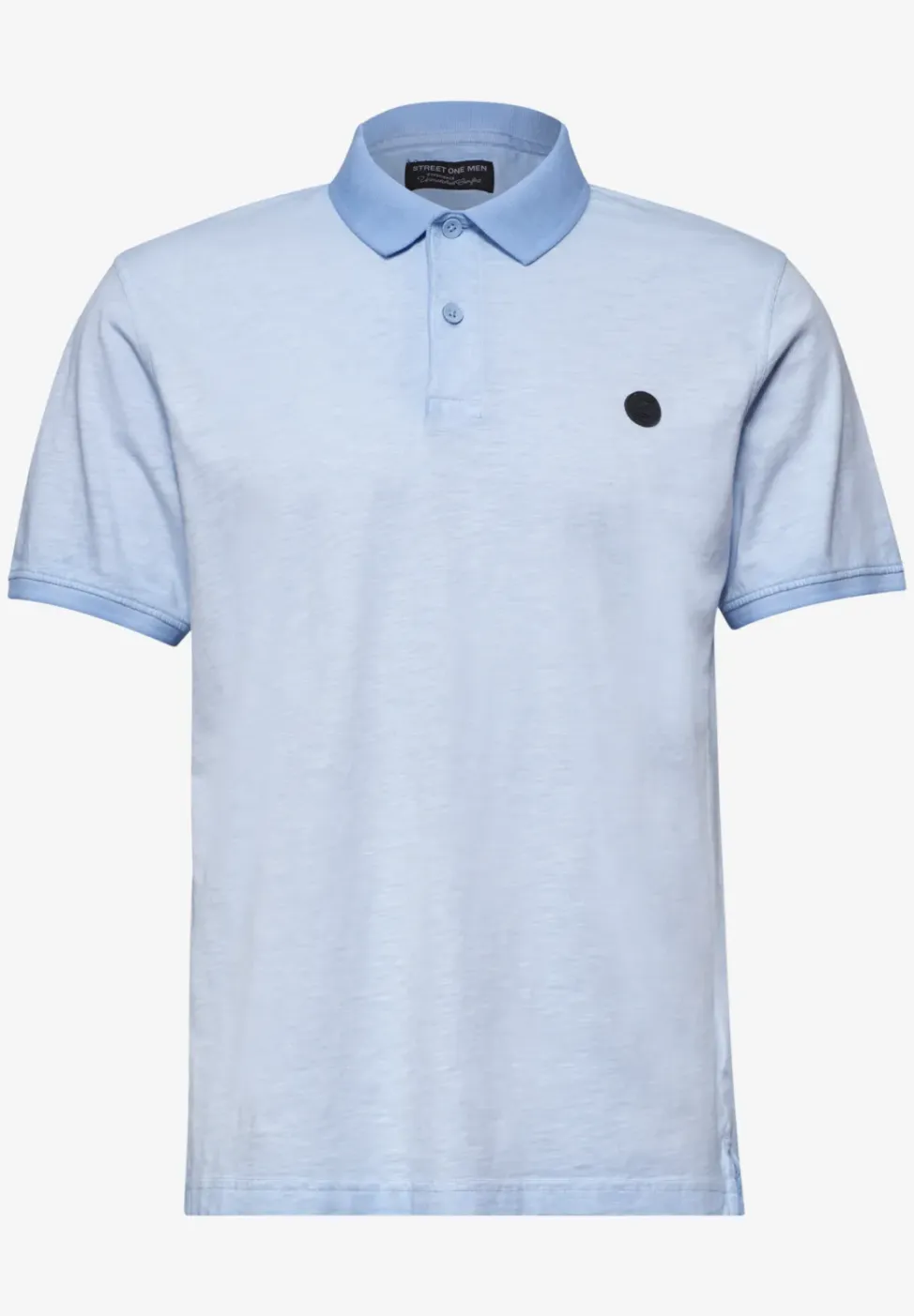 Poloshirt met korte mouwen in garment dye look