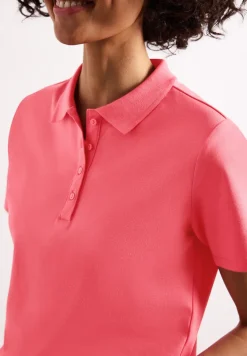 Poloshirt met korte mouwen en geribde structuur