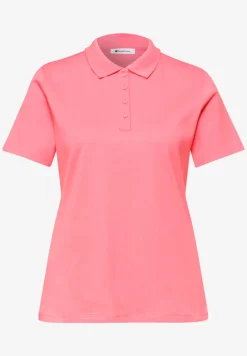 Poloshirt met korte mouwen en geribde structuur