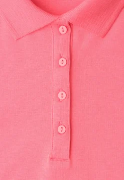Poloshirt met korte mouwen en geribde structuur