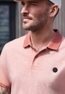 Poloshirt met korte mouwen in garment dye look