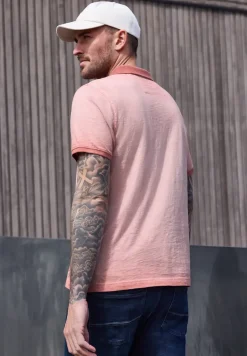 Poloshirt met korte mouwen in garment dye look