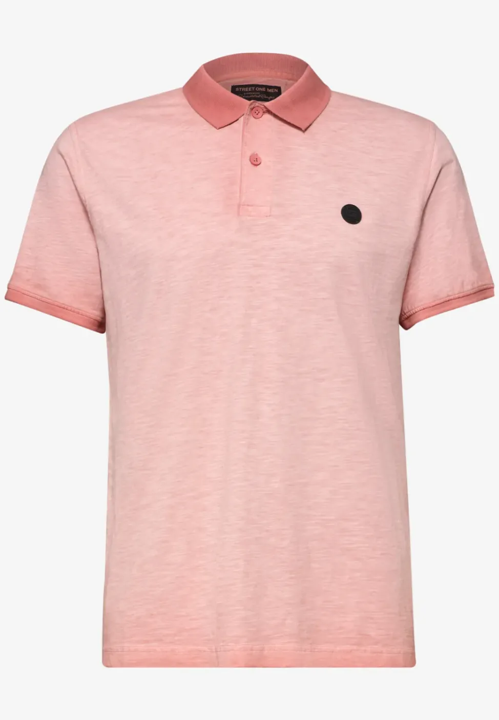 Poloshirt met korte mouwen in garment dye look