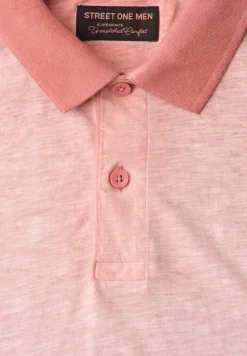 Poloshirt met korte mouwen in garment dye look