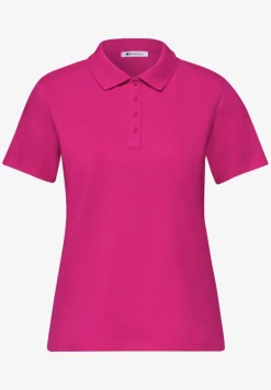 Poloshirt met korte mouwen en geribde structuur