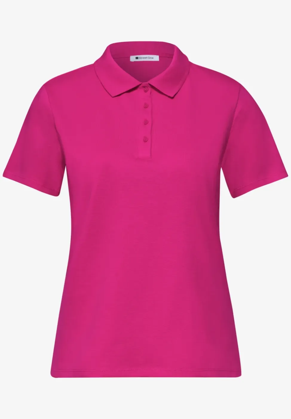 Poloshirt met korte mouwen en geribde structuur