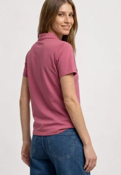 Poloshirt met korte mouwen en geribde structuur