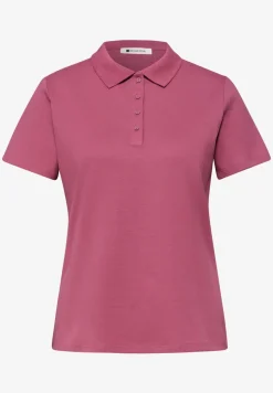 Poloshirt met korte mouwen en geribde structuur