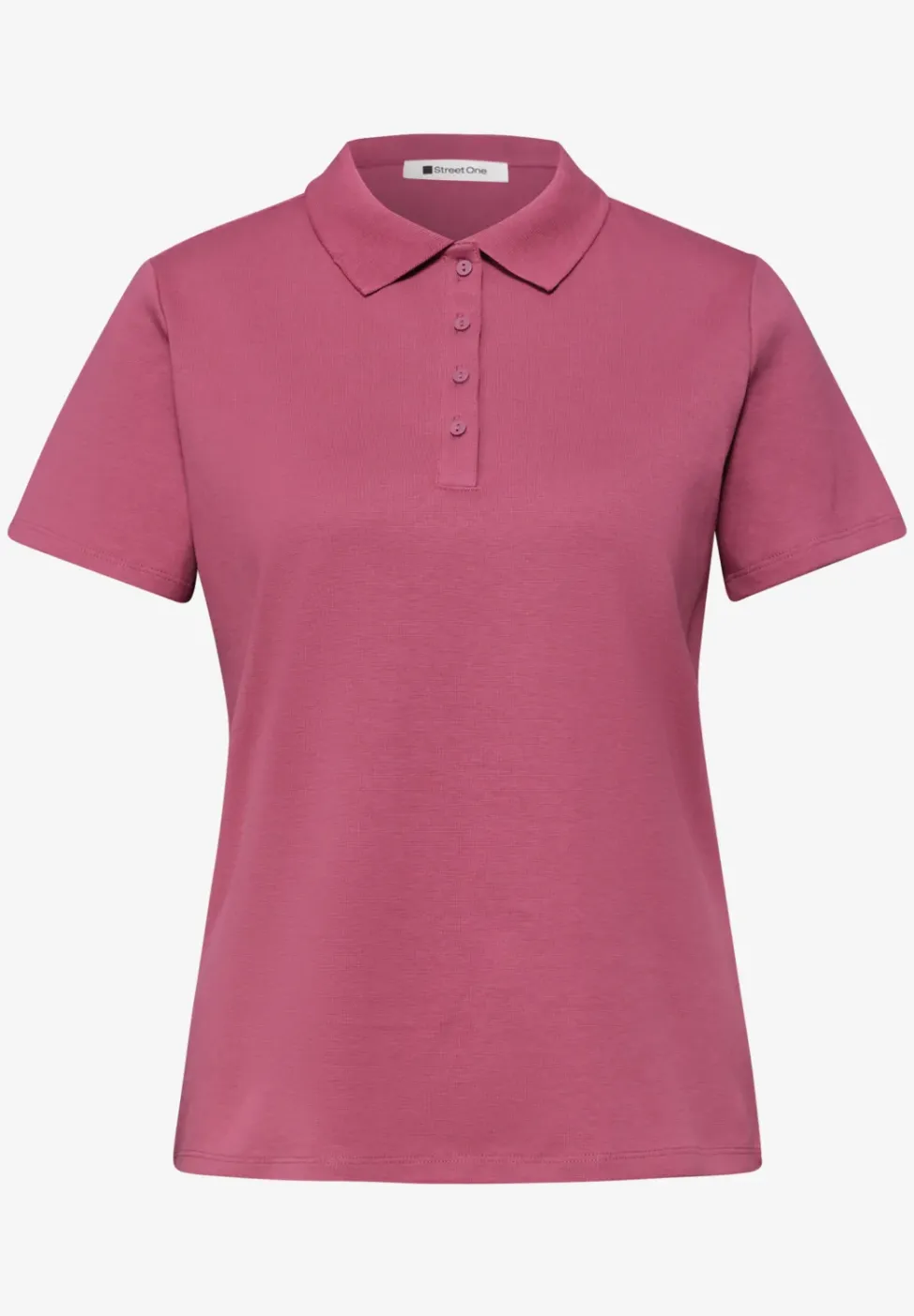 Poloshirt met korte mouwen en geribde structuur