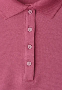 Poloshirt met korte mouwen en geribde structuur