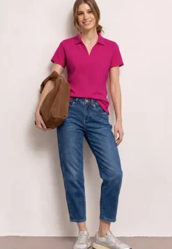 Poloshirt met korte mouwen en gespleten hals