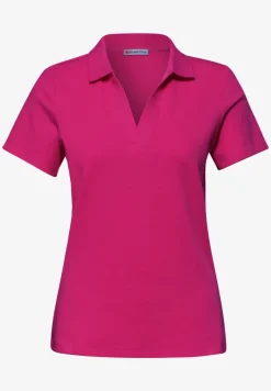 Poloshirt met korte mouwen en gespleten hals