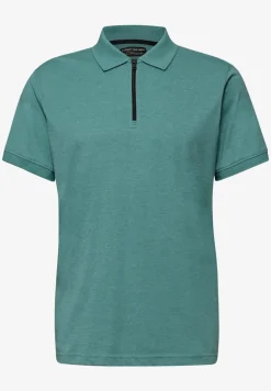 Poloshirt met korte mouwen in een gemêleerde look