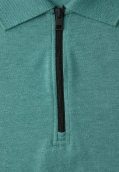 Poloshirt met korte mouwen in een gemêleerde look