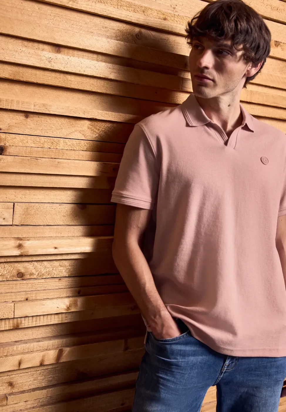 Poloshirt met open kraag