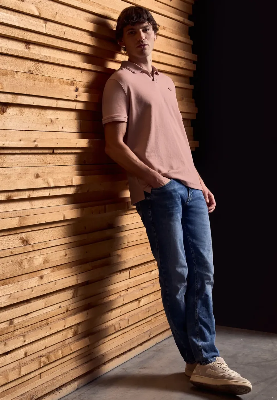 Poloshirt met open kraag