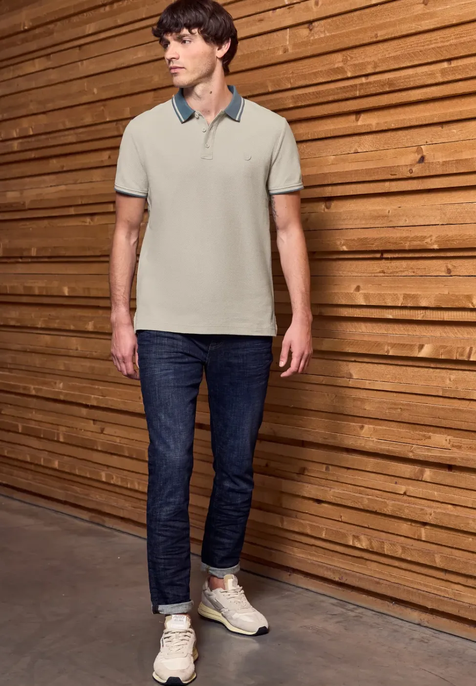 Poloshirt met structuur