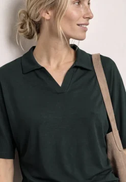 Poloshirt met elastische tailleband