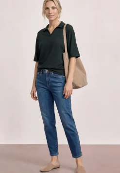 Poloshirt met elastische tailleband
