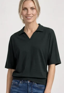 Poloshirt met elastische tailleband