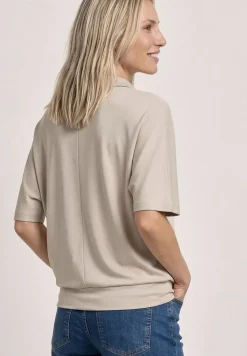 Poloshirt met elastische tailleband