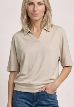 Poloshirt met elastische tailleband