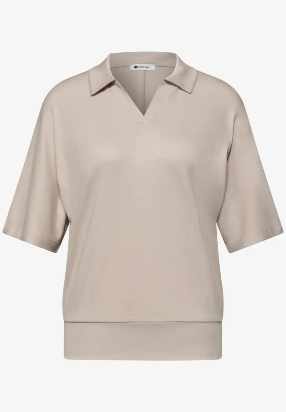 Poloshirt met elastische tailleband
