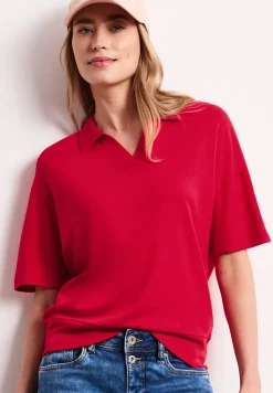 Poloshirt met elastische tailleband