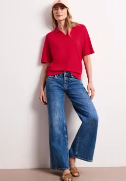 Poloshirt met elastische tailleband