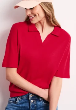 Poloshirt met elastische tailleband
