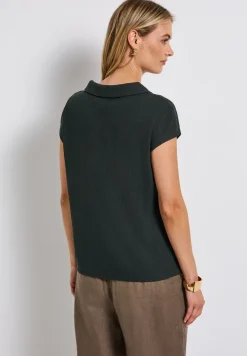 Poloshirt met gebreide look