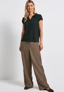 Poloshirt met gebreide look