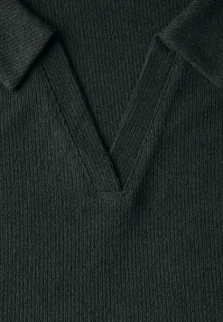 Poloshirt met gebreide look