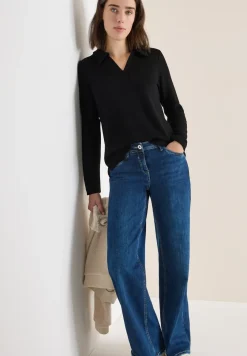 Poloshirt met gebreide look
