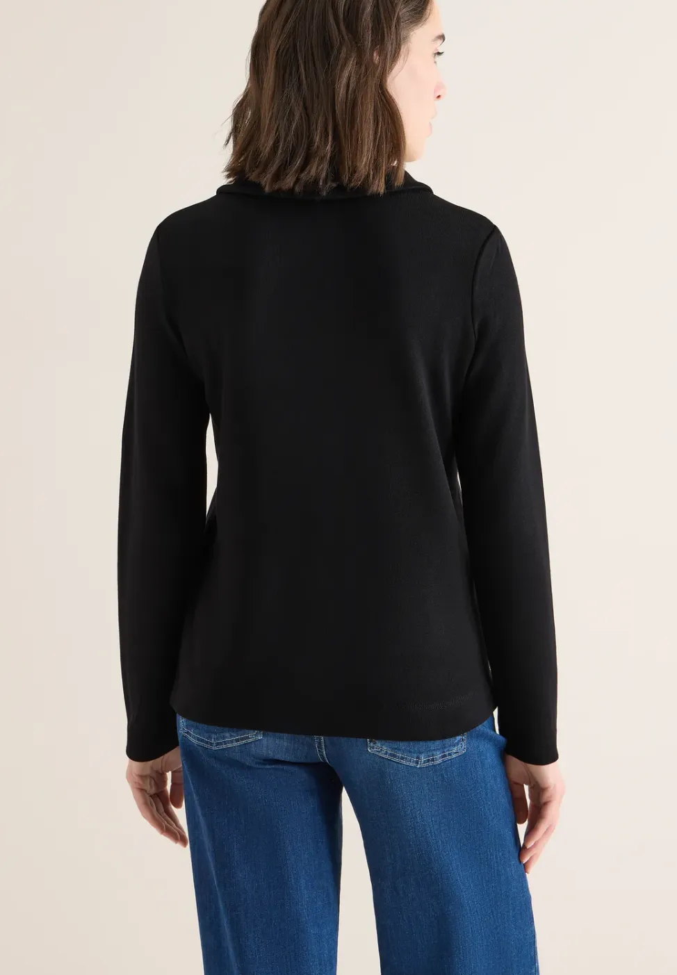 Poloshirt met gebreide look