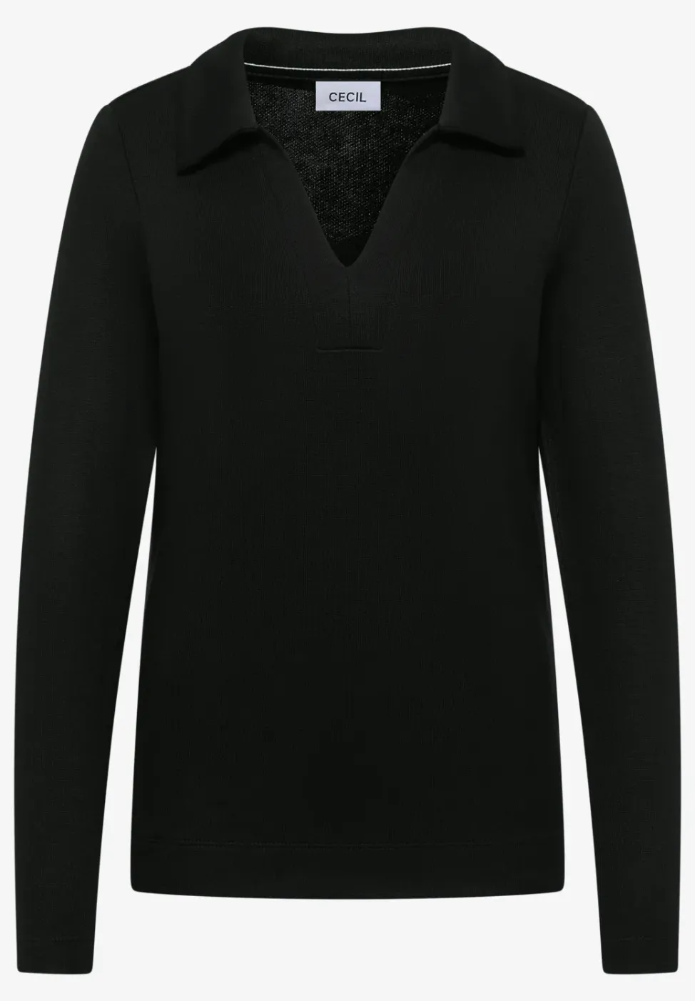Poloshirt met gebreide look