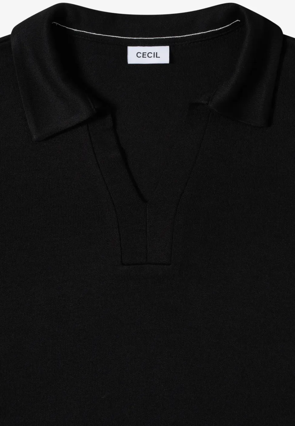 Poloshirt met gebreide look