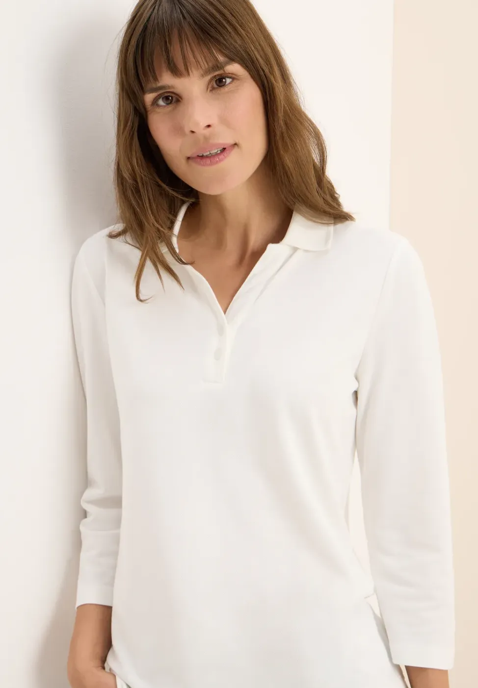 Poloshirt met knoopdetail
