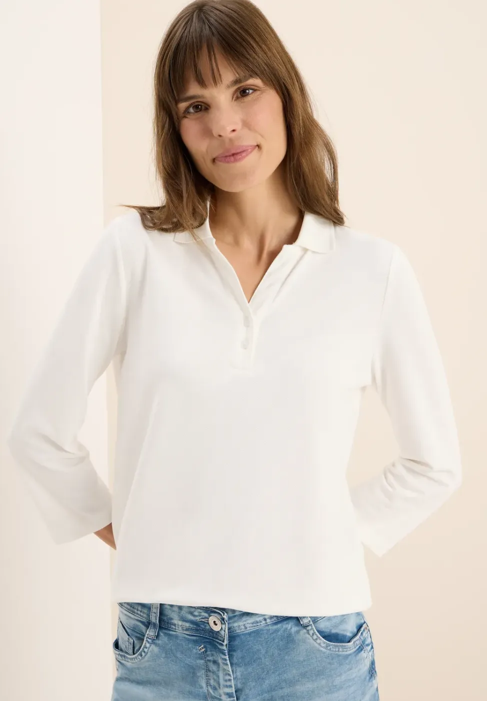 Poloshirt met knoopdetail