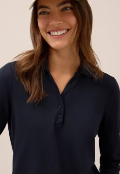 Poloshirt met knoopdetail
