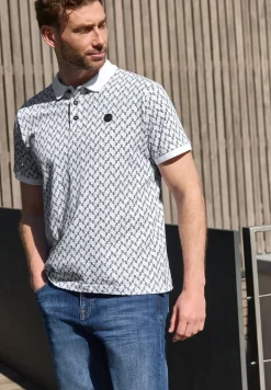 Poloshirt met korte mouwen en all-over print