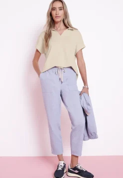 Poloshirt met korte mouwen en geribd detail