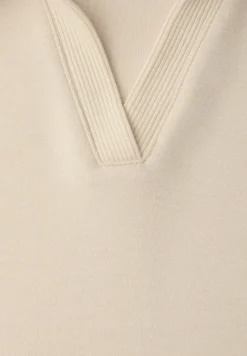 Poloshirt met korte mouwen en geribd detail