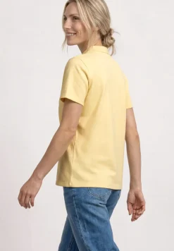Poloshirt met korte mouwen en geribde structuur