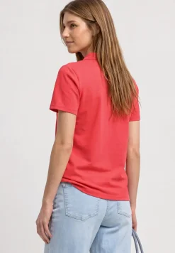 Poloshirt met korte mouwen en geribde structuur